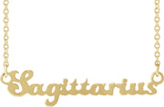 14K Zodiac 18" Necklace-14K Yellow-Sagittarius-