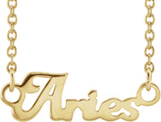 14K Zodiac 18" Necklace-14K Yellow-Aries-