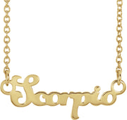 14K Zodiac 18" Necklace-14K Yellow-Scorpio-