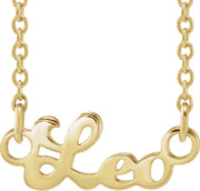 14K Zodiac 18" Necklace-14K Yellow-Leo-