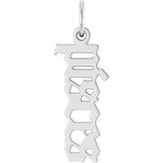 Zodiac 14K Gothic Pendant-14K White-Pices-