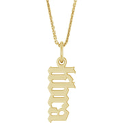 Zodiac 14K Gothic Necklace-14K Yellow-Libra-