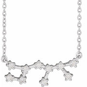 Constellation Zodiac 16-18" Necklace-14K White-Sagittarius-