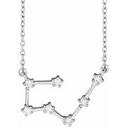 Constellation Zodiac 16-18" Necklace-14K White-Taurus-