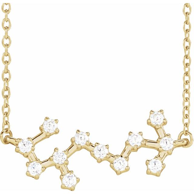Constellation Zodiac 16-18" Necklace-14K Yellow-Scorpio-