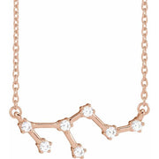 Constellation Zodiac 16-18" Necklace-14K Rose-Leo-