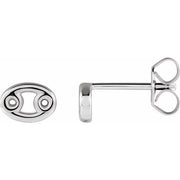 ZODIAC EARRINGS-14K White-Cancer-