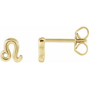 ZODIAC EARRINGS-14K Yellow-Leo-