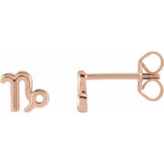 ZODIAC EARRINGS-14K Rose-Capricorn-