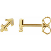ZODIAC EARRINGS-14K Yellow-Sagittarius-