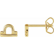 ZODIAC EARRINGS-14K Yellow-Libra-