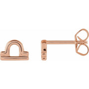 ZODIAC EARRINGS-14K Rose-Libra-