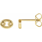ZODIAC EARRINGS-14K Yellow-Cancer-