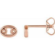 ZODIAC EARRINGS-14K Rose-Cancer-