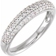 1/2 CTW Lab-Grown Diamond Ring-14kt White Gold-6.50-