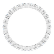 14K White 7/8 CTW Diamond Eternity Band Size 7-