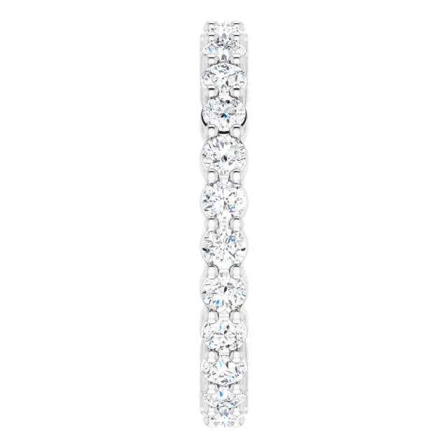 14K White 7/8 CTW Diamond Eternity Band Size 7-