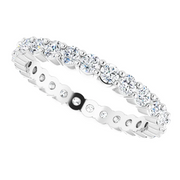 14K White 1 1/4 CTW Diamond Eternity Band Size 7-