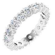 14K White 1 7/8 CTW Diamond Eternity Band Size 7-