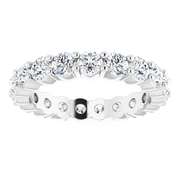 14K White 1 7/8 CTW Diamond Eternity Band Size 7-