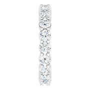 14K White 1 7/8 CTW Diamond Eternity Band Size 7-