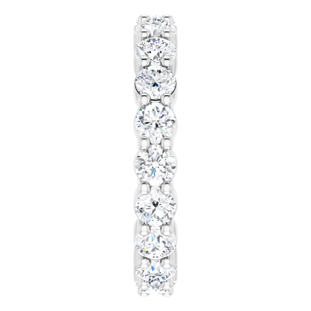 14K White 1 7/8 CTW Diamond Eternity Band Size 7-