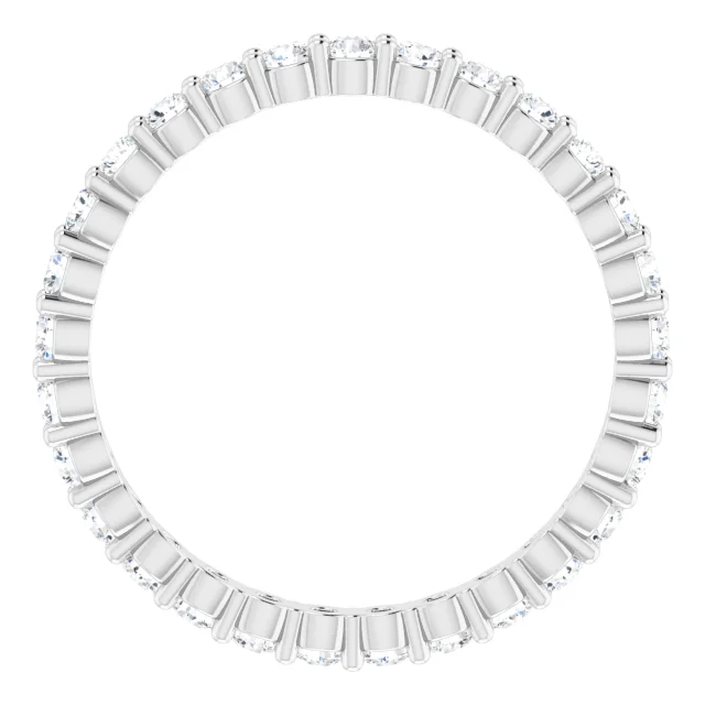 14K White 1/2 CTW Diamond Eternity Band Size 7-