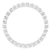 14K White 1/2 CTW Diamond Eternity Band Size 7-