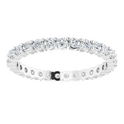 14K White 1/2 CTW Diamond Eternity Band Size 7-