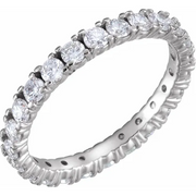 14K White 1 3/8 CTW Diamond Eternity Band Size 7-