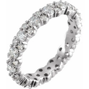 14K White 1 3/4 CTW Diamond Eternity Band Size 7-