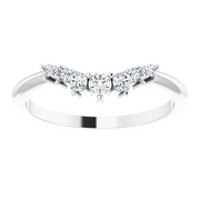 14K White 1/5 CTW Diamond Contour Band-