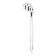 14K White 1/5 CTW Diamond Contour Band-