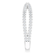 14K White 1/3 CTW Diamond Contour Band-