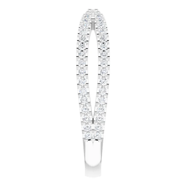 14K White 1/3 CTW Diamond Contour Band-