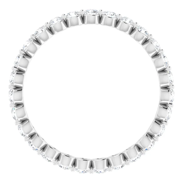 14K White 3/4 CTW Diamond Eternity Band Size 7-