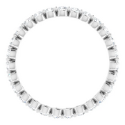14K White 3/4 CTW Diamond Eternity Band Size 7-