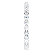 14K White 3/4 CTW Diamond Eternity Band Size 7-