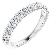 14K White 3/4 CTW Diamond Anniversary Band-
