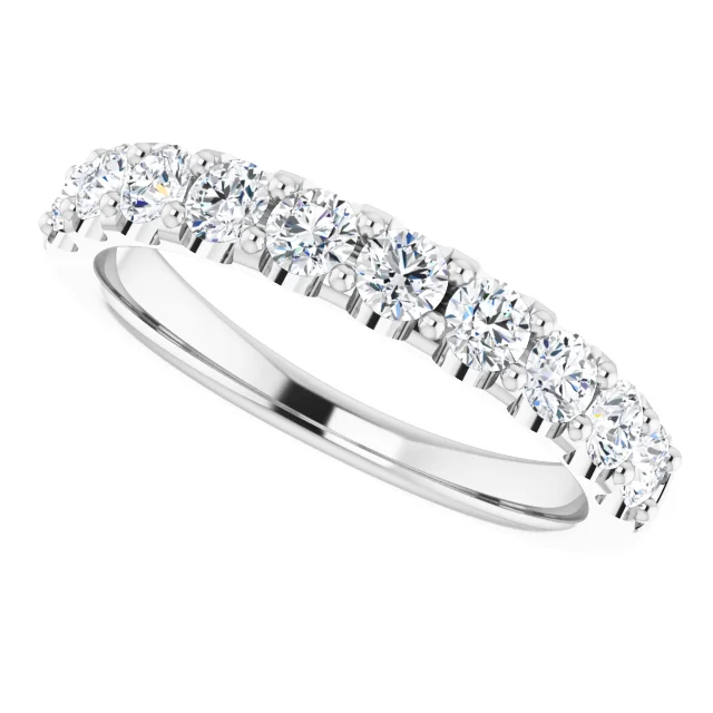 14K White 3/4 CTW Diamond Anniversary Band-