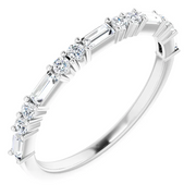 14K White 3/8 CTW Diamond Anniversary Band-