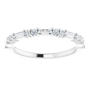 14K White 3/8 CTW Diamond Anniversary Band-