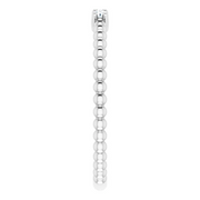 14K White 1/10 CTW Diamond Beaded Ring-
