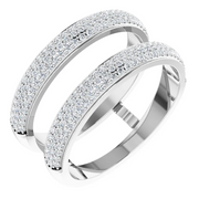 14K White 1/2 CTW Diamond Ring Guard-