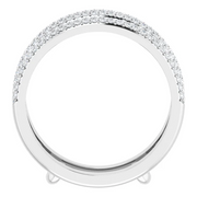 14K White 1/2 CTW Diamond Ring Guard-