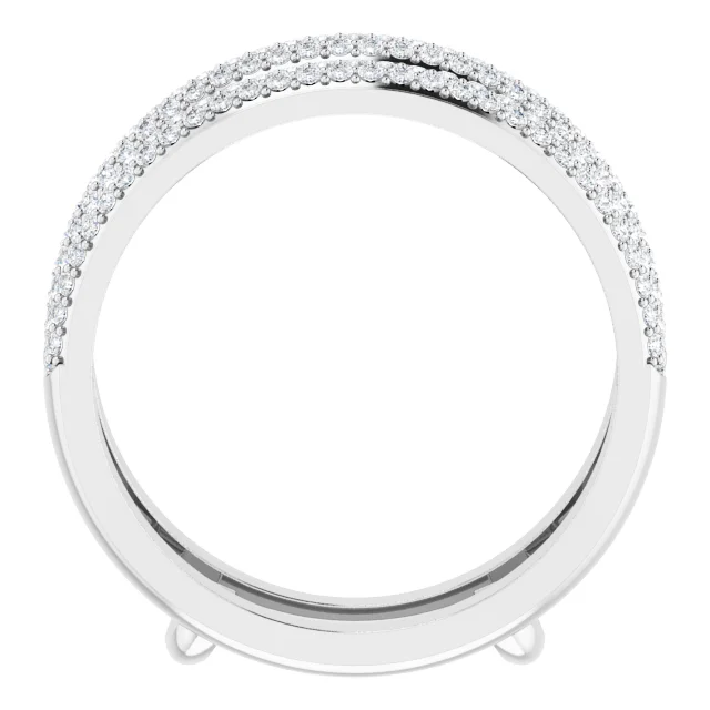 14K White 1/2 CTW Diamond Ring Guard-