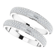 14K White 1/2 CTW Diamond Ring Guard-