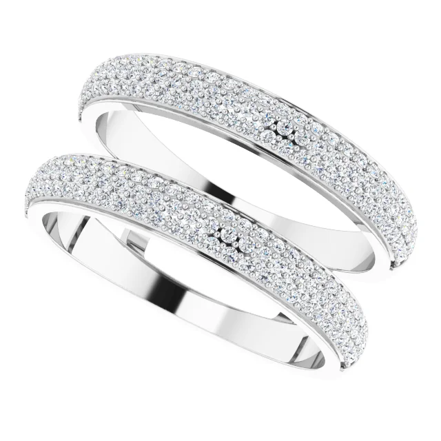 14K White 1/2 CTW Diamond Ring Guard-