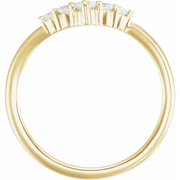 14K Yellow 1/4 CTW Diamond Graduated "V" Ring-