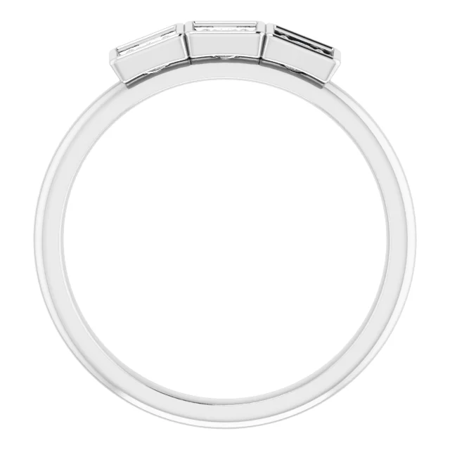 14K White 1/5 CTW Stackable Ring-